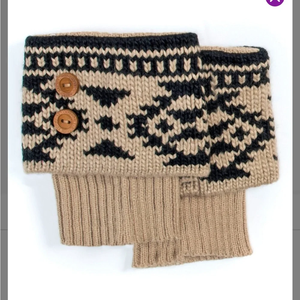 Almond Fair Isle Boot Topper